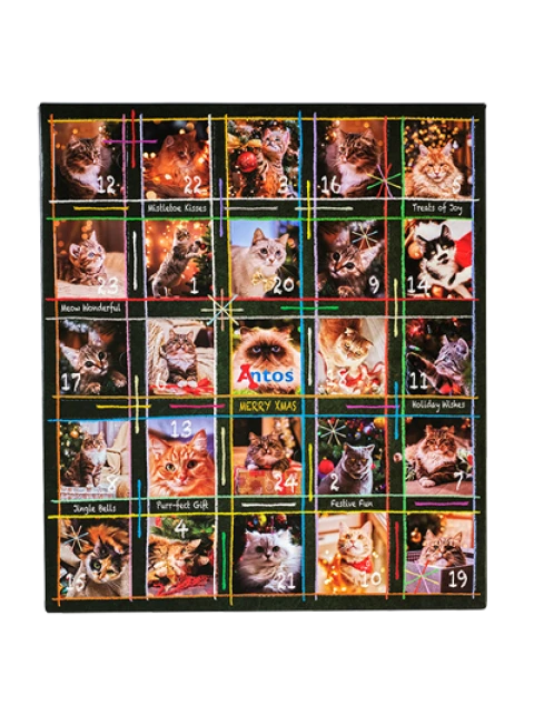 Calendario dell'Avvento natalizio 200 gr - Gatti
