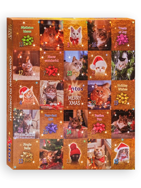Calendario dell'Avvento natalizio 200 gr - Gatti