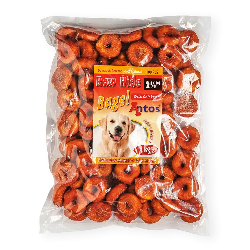 Raw Hide White + Chicken Bagel 2½" 100 pezzi