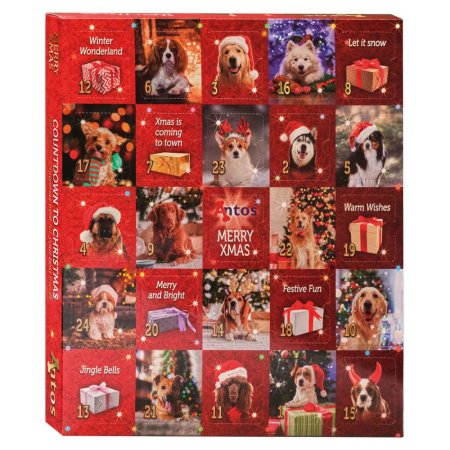 Calendario dell'Avvento natalizio 225 gr - Cani